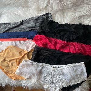 Lot of 7 Victoria’s Secret size large hipster/hip hugger panties